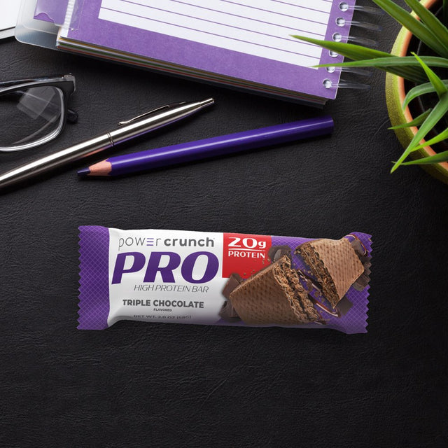 Power Crunch PRO Triple Chocolate High Protein Bar, 20G Protein, 2 Oz, 4 Ct