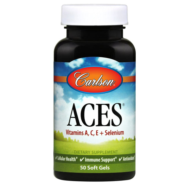 Carlson ACES, Vitamins A, C, E + Selenium, 50 Soft Gels