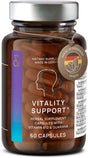 N°3 Vitality Support - Vegan Multivitamin - Energy Pills - Vitamin B Complex - Guarana, Ginseng, Ginkgo Extract - Performance, Energy, Focus Supplement - 60 Capsules - 1 Month