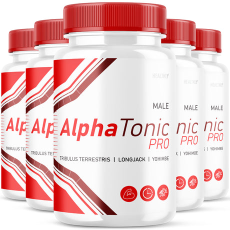 (5 Pack) Alpha Tonic Booster T Powder Alphatonic Supplement Pills for Men, Women (300 Capsules)