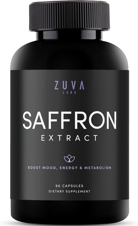 Saffron Supplements - 100% Pure Saffron Extract Mood Enhancer for Women and Men. Saffron Supplement with 90 Servings. Saffron Capsules for Eye Health