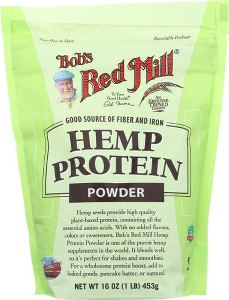 BOBS RED MILL PROTEIN PWDR HEMP, 16 OZ, PK- 4