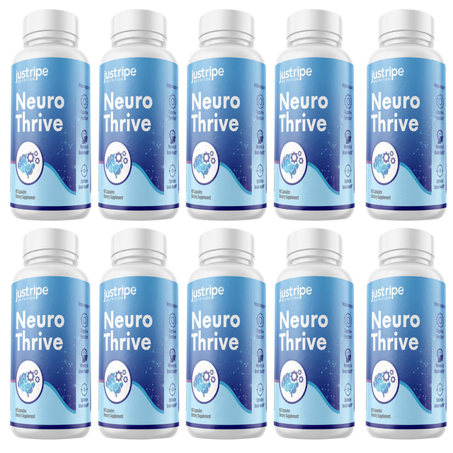 10 Pack Neuro-Thrive Supports Cognitive Function Memory & Brain Health - 60 Caps