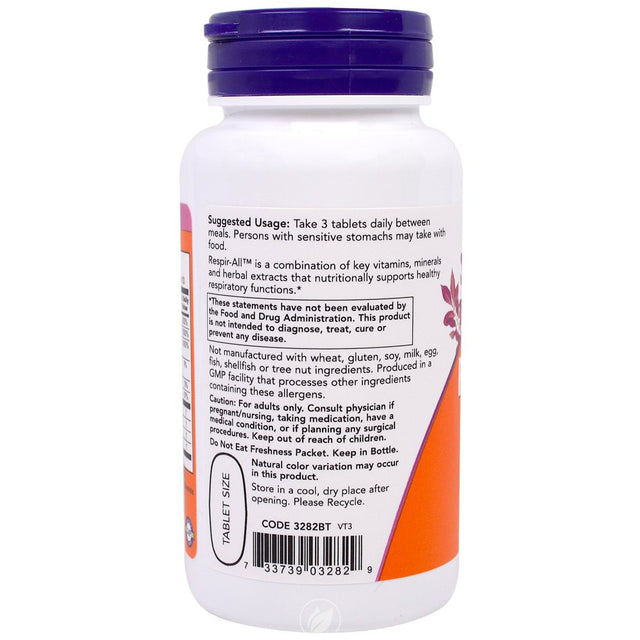 NOW Supplements Respir-All Allergy 60 Tabs