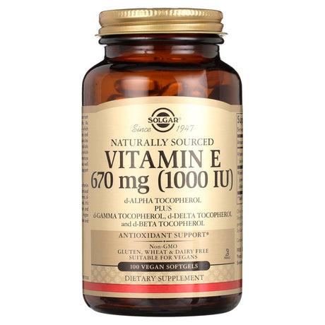 Solgar Vitamin E 1000 IU - 100 Vegetarian Softgels