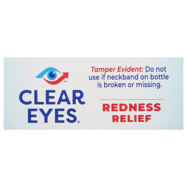 Clear Eyes Redness Eye Relief Lubricant Eye Drops, 1.0 Fl Oz