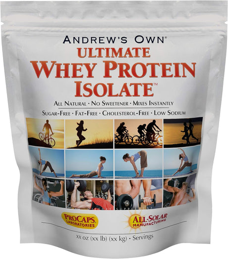 ANDREW LESSMAN Ultimate Whey Protein Isolate 100 Servings – Supports Workout Recovery & Lean Muscle Non-Gmo, No Added Flavors, Fat-Free, Sugar-Free, Sweetener-Free, Certified Kosher. No Additives