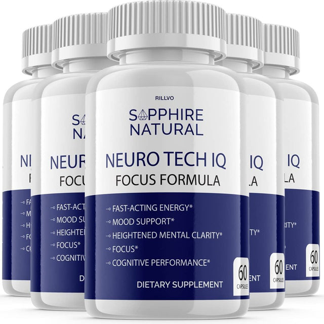 5 Pack Neuro Tech IQ Neurotech IQ Pills Brain Supplement 300 Capsules