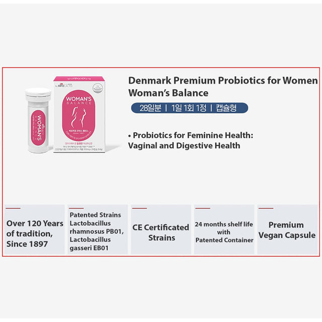 Bifolacto Women’S Balance Probiotics Premium Denmark Probiotic (1 Box of 28 Capsules)