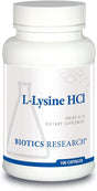 BIOTICS Research L Lysine HCI Amino Acid L Lysine Supplement Promotes Energy, Boosts Immunity, Stimulates Calcium Absorption 100 Capsules