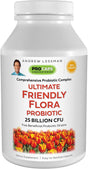 Andrew Lessman Ultimate Friendly Flora Probiotic 90 Capsules - 25 Billion CFU, Comprehensive Blend of Five Probiotic Strains, Powerful Immune and Digestive Support. Probiotics for Women or Men