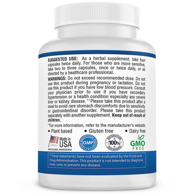 Longevity Blood Pressure Formula - Clinically Formulated - with Hawthorn & 15+ All Natural Ingredients