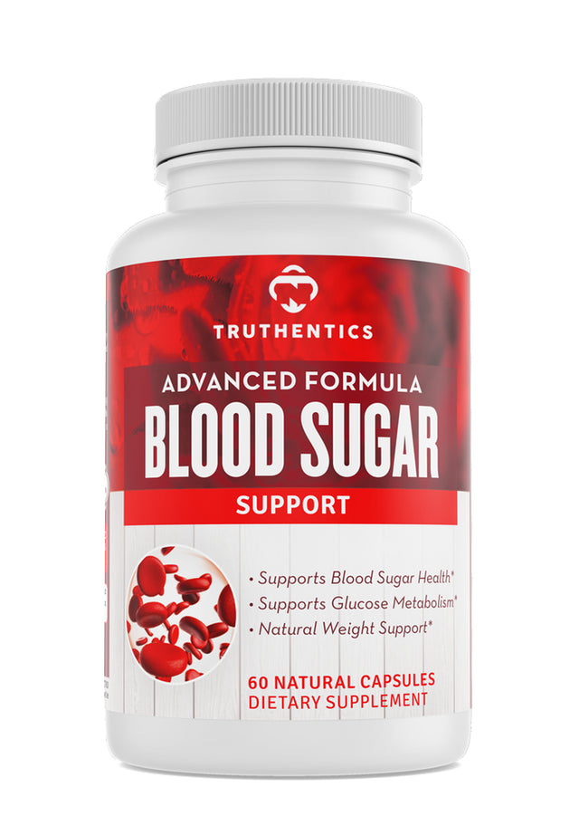 Truthentics Blood Sugar Support Formula - Supports Healthy Blood Sugar Levels, Glucose Metabolism, Heart Health Supplement - 60 Capsules