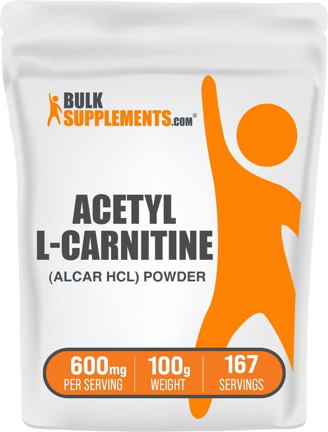 Bulksupplements.Com Acetyl L-Carnitine Powder - ALCAR Hcl, Carnitine Supplement, Acetyl L-Carnitine 1000Mg - ALCAR Powder, Unflavored & Gluten Free, 1000Mg per Serving, 100G (3.5 Oz)