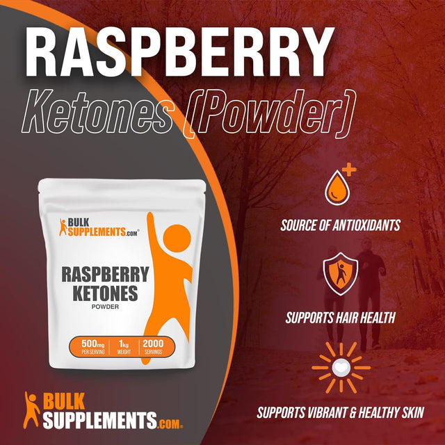 BULKSUPPLEMENTS.COM Raspberry Ketones Powder - Dietary Supplement, Antioxidants Support - Pure, Gluten Free - 500Mg per Serving, 2000 Servings (1 Kilogram - 2.2 Lbs)