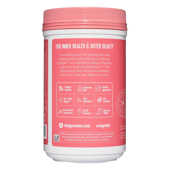 Vital Proteins Beauty Collagen, 15G Collagen, Strawberry Lemon, 9.6Oz