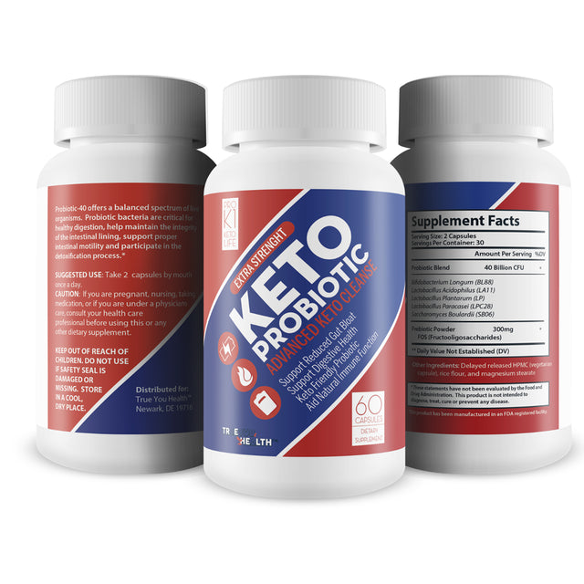 Keto Probiotic - Support Gut Health, Digestive Health, Immune Health, & Energy 60 Count