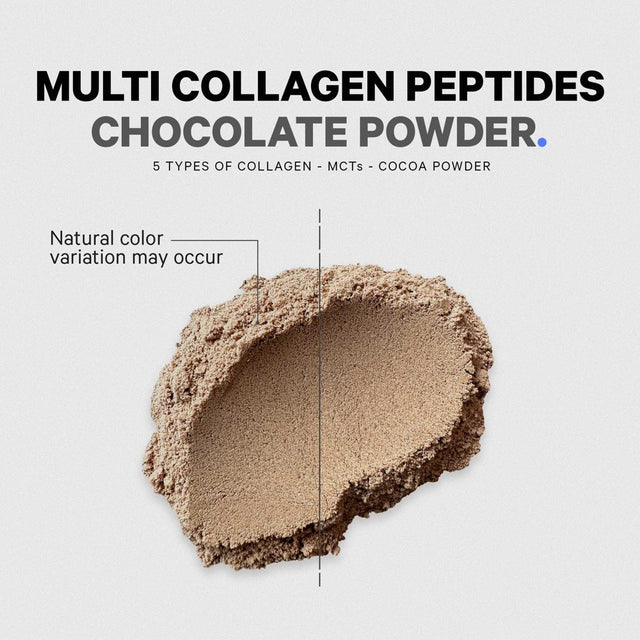 Codeage Multi Collagen Peptides Protein Powder, Chocolate Cocoa, MCT Oil, Amino Acids, Hydrolyzed, 18.16 Oz