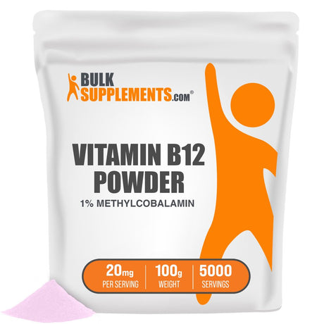 Bulksupplements.Com Vitamin B12 1% Methylcobalamin - B12 Vitamins - Vegan B12 - Energy Vitamins - Vitamin B12 Supplements (100 Grams)