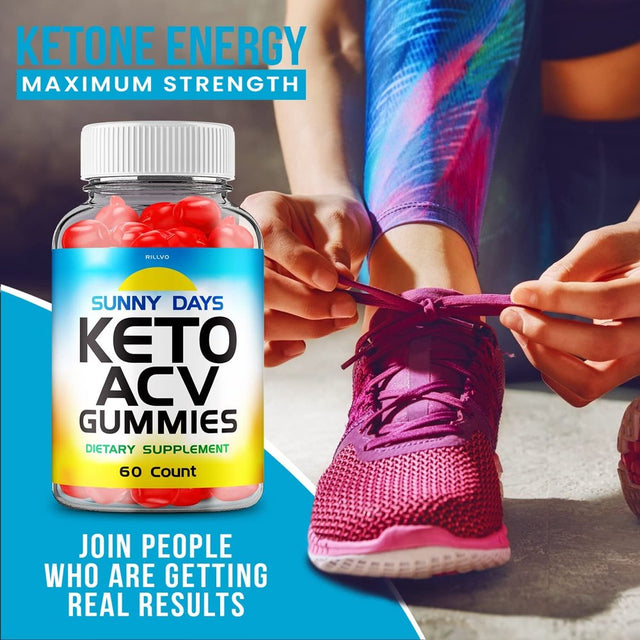 Sunny Days Keto ACV Gummies Sunny Days Advanced Formula Apple Cider Vinegar Keto Gummies Dietary Support Supplement 60 Gummies