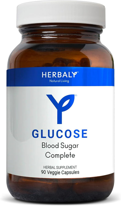 Glucose Blood Sugar Complete Capsules - Natural Wellness - Nutrient Rich Blend - Cinnamon, Chromium, Gymnema Sylvestre, Fenugreek - Balance & Energy - Health Number Goals - 90 Veggie Caps