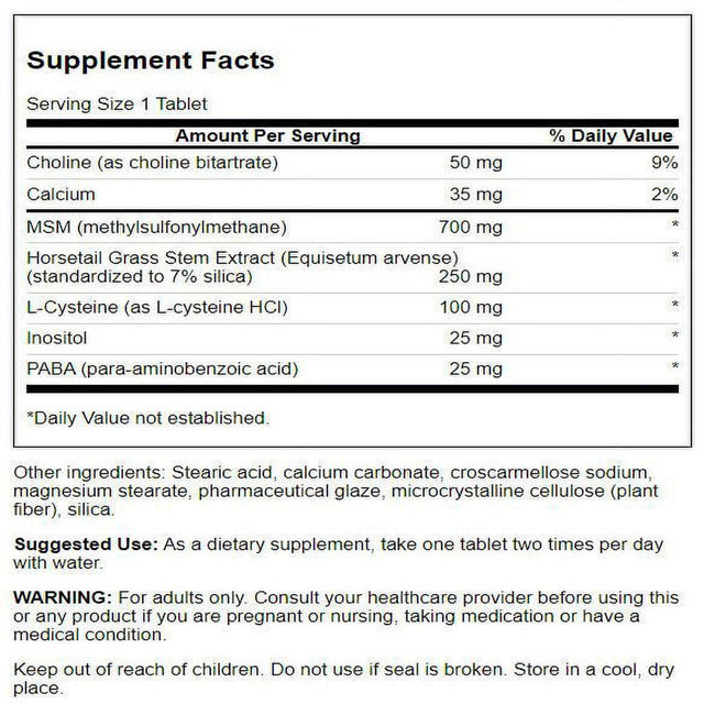 Swanson Hair, Skin and Nails 60 Tablets