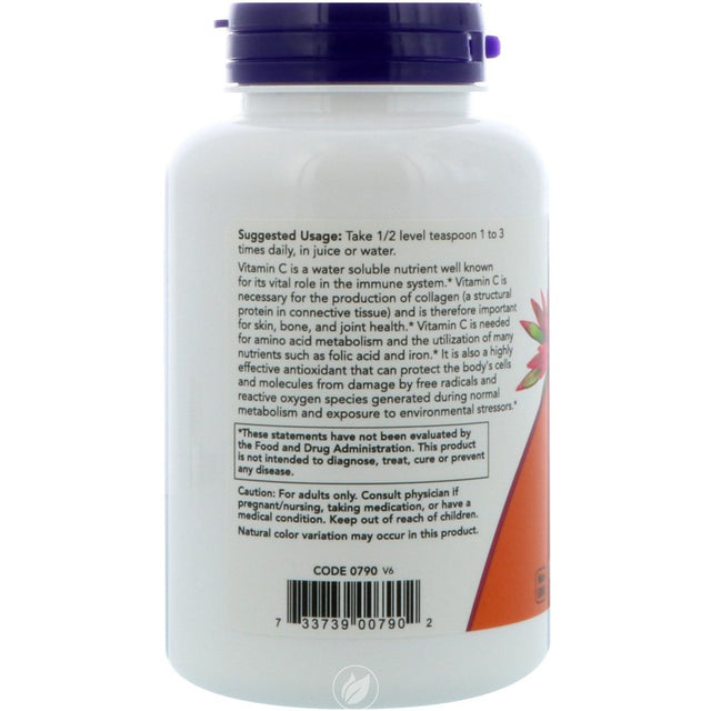 NOW Supplements Vitamin C Powder 8 Oz