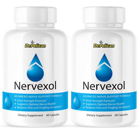 Nervexol- Pain Reducer/ Nerve Health- 2 Bottles- 120 Capsules- Dr. Pelican