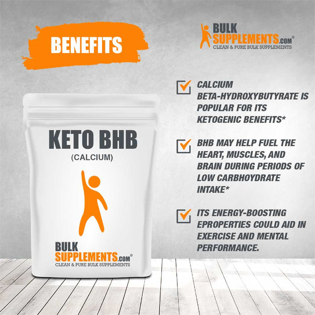 Bulksupplements.Com Calcium BHB Powder - Keto Supplements for Ketosis - BHB Exogenous Ketones - Keto Boost - Keto BHB Powder (1 Kilogram)