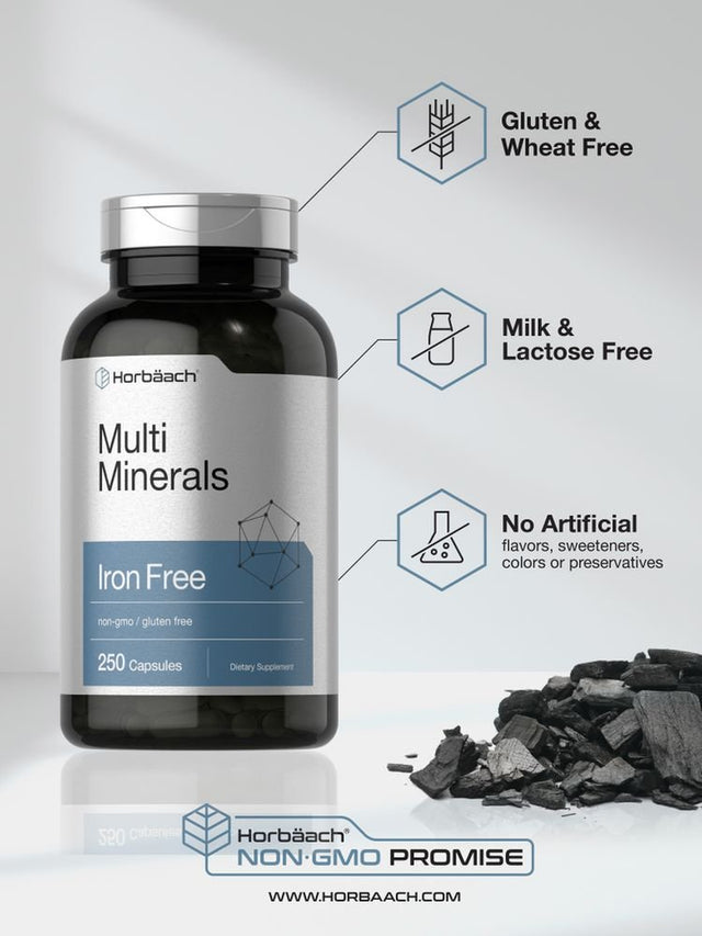 Multi Minerals Supplement | 250 Capsules | by Horbaach