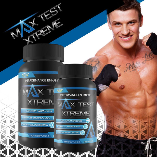 Max Test Xtreme - Performance Enhancer- Explosive Workouts - Powerful Thermogenic - Increase Natural Test Levels