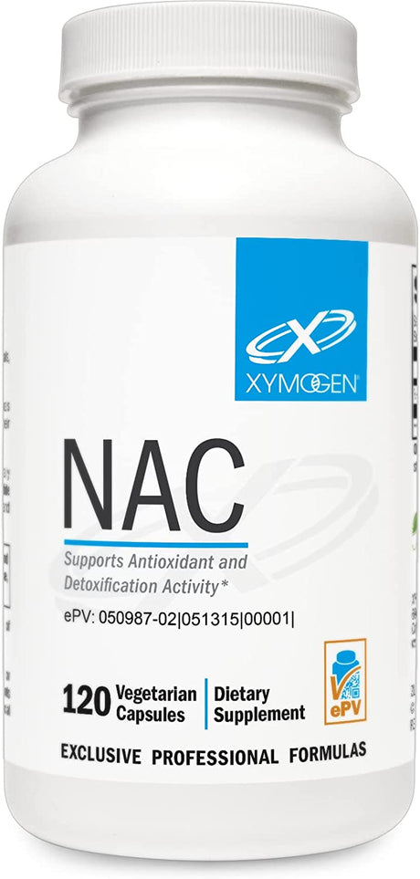 XYMOGEN NAC N-Acetyl-Cysteine 600Mg - Cardiovascular, Antioxidant, Liver Detox + Immune Support Supplement - Supports Glutathione Synthesis - Non-Gmo NAC Supplement (120 Capsules)