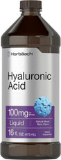 Liquid Hyaluronic Acid Supplement | 100 Mg | 16 Oz | Mixed Berry Flavor | by Horbaach