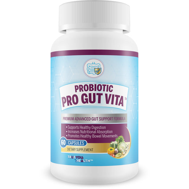 Probiotic Pro Gut Vita - Gut Health Support Probiotic & Vitamin Formula - Promote Healthy Digestion, Nutrient Absorption, Bowel Movements - Help Improve Gut Microbiome for Additional Health Benefits