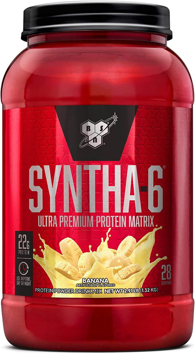 BSN SYNTHA-6 Whey Protein Powder, Micellar Casein, Milk Protein Isolate, Banana, 28 Servings (Packaging May Vary), 2.91 Pound (Pack of 1)