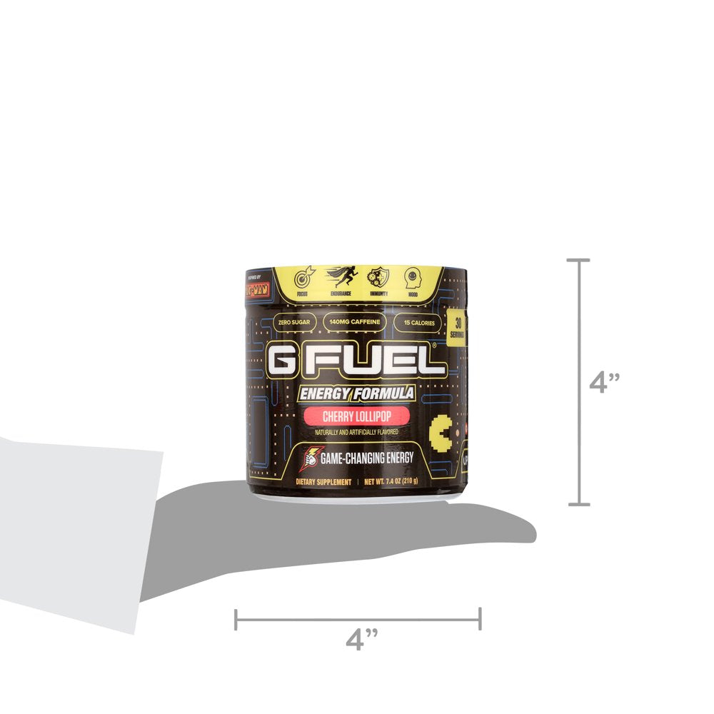 G Fuel Pac-Man Energy Supplement Powder, Cherry Lollipop Flavor, 30 Se ...