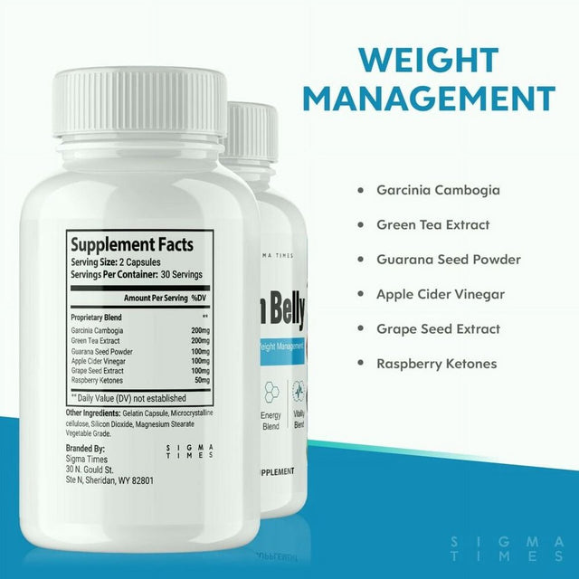 Sigma Time Lean Belly Juice Weight Loss, Appetite Control Supplement Pill 60 Apsule