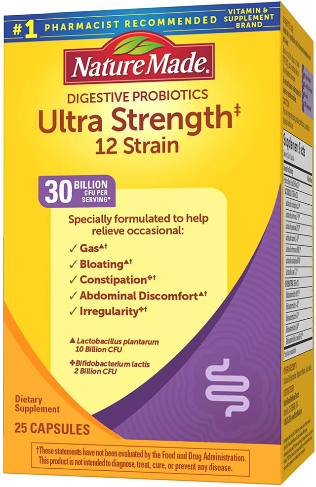 Nature Made Ultra Strength Probiotic Capsules, 25 Ea (Pack of 3)