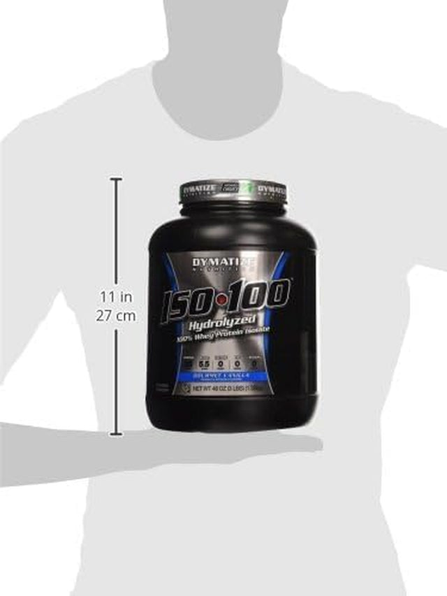 Dymatize ISO 100 Whey Protein Powder with 25G of Hydrolyzed 100% Whey Isolate, Gluten Free, Fast Digesting, Gourmet, 3 Pound, Vanilla, 3 Pound , 48 Oz