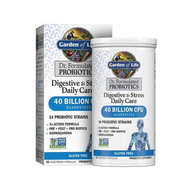 Garden of Life Dr. Formulated Digestive & Stress Daily Care Probiotics | 30Ct *EN