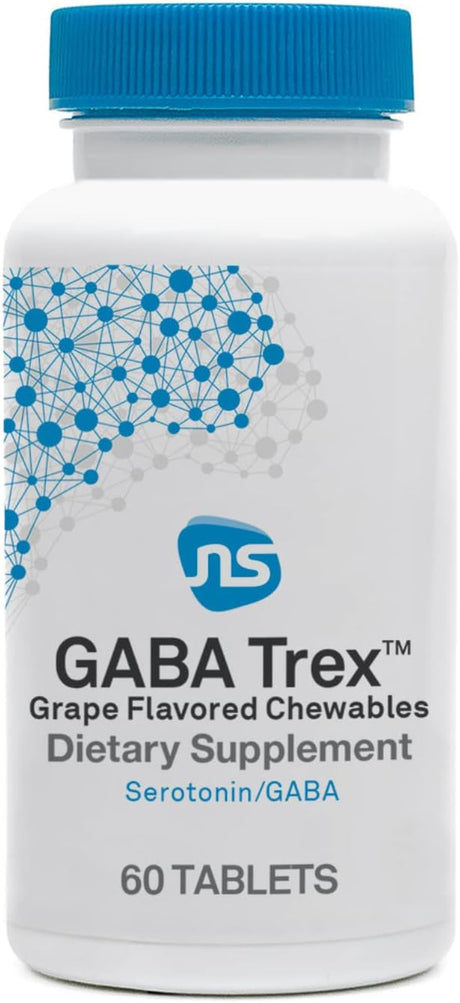 Neuroscience GABA Trex - L-Theanine Chewables to Support Calm and Sleep in Adults & Children (60 Grape Flavor Chewable Tablets)