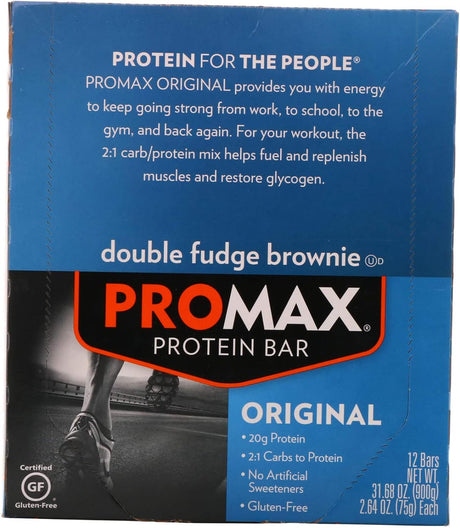 Promax Energy Bar Double Fudge Brownie - 12 Bars