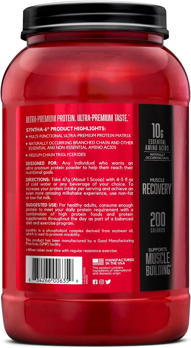 BSN SYNTHA-6 Whey Protein Powder, Micellar Casein, Milk Protein Isolate, Banana, 28 Servings (Packaging May Vary), 2.91 Pound (Pack of 1)