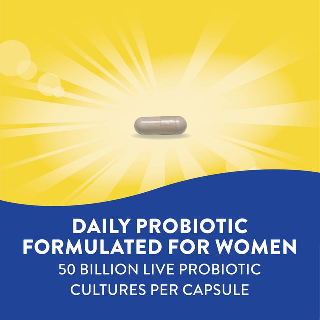 Fortify Optima Women'S Probiotic, 50 Billion CFU Capsules, 30 Count