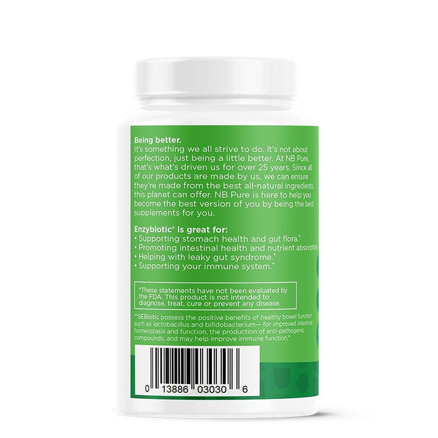 Enzybiotic Probiotic Digestive Enzyme Supplement Blend, 60 Count