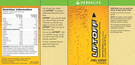 Herbalife Liftoff ! Ignite-Me Orange - 30 Pk - an Energy Drink Tablet That Provides a Mind and Body Boost