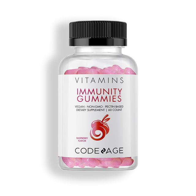 Codeage Immunity Gummies, Vitamin C, Elderberry, Echinacea & Propolis, Vegan Pectin-Based Supplement, 60 Ct