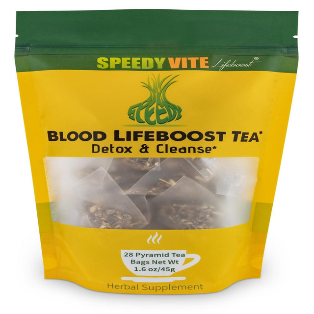 Speedyvite Blood Cleansing Lifeboost Tea Organic -Cleanses & Supports Natural Removal of Excess Waste Chemicals from the Blood Stream Chaparral Echinacea Chamomile. Herbal Supplement