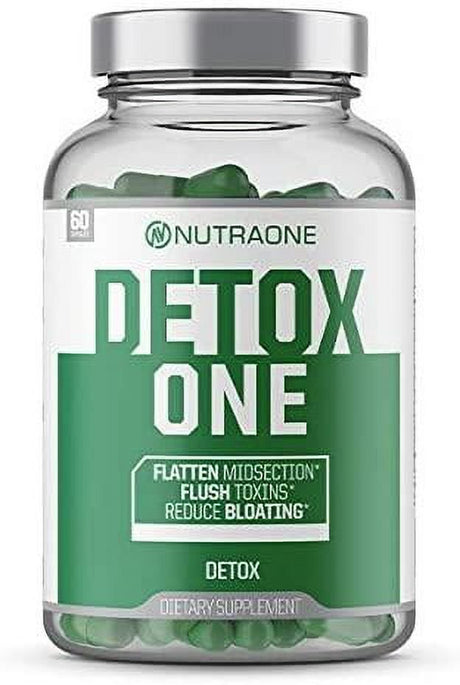 Detoxone ?Colon Cleanser & Detox for Weight Loss? by Nutraone | ?30? Day Extra Strength Detox Cleanse for Constipation Relief?* |? Flush Toxins, Boost Energy? & Improves Nutrient A