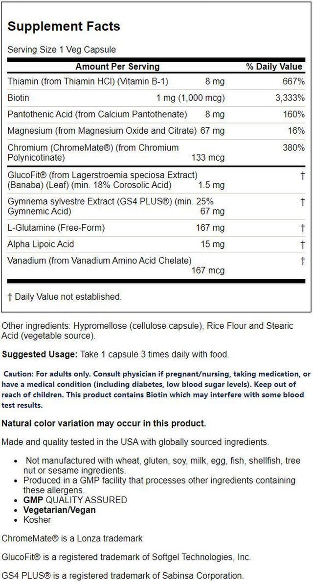 NOW Supplements, Glucose Metabolic Support, a Superior Formula with Glucofit®, 90 Capsules